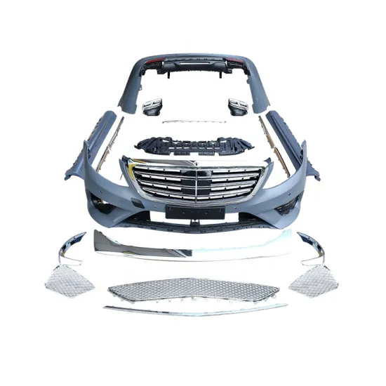 High Quality Car Bumper Grilles for Benz S-Class W222 Modified S65 AMG Front Bumper Kit