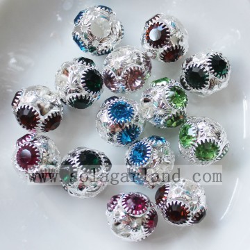 10 * 11MM ronde Disco Rhinestone Crystal kralen losse Spacer Beads Charms