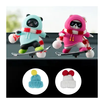 Wholesale Cartoon Liquid Indoor Decoration Jewelry Skateboard Bear