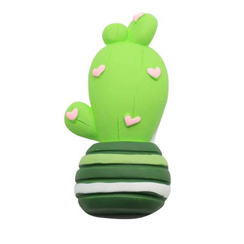 Simulation Green Cactus Resin Cabochon Beads Cute  Plant Fairy Garden Accessories Jewelry Making Ornaments