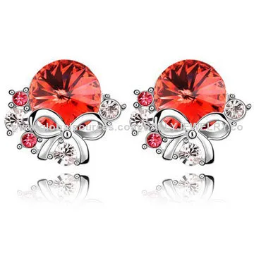 Beautiful Swarovski Crystal Earrings, Various Designs are Accepted