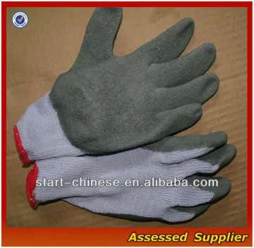 QHAXLC-74 High Quality Rubber Latex Palm Coated Gloves/natural rubber palm coated gloves/latex palm coated working gloves