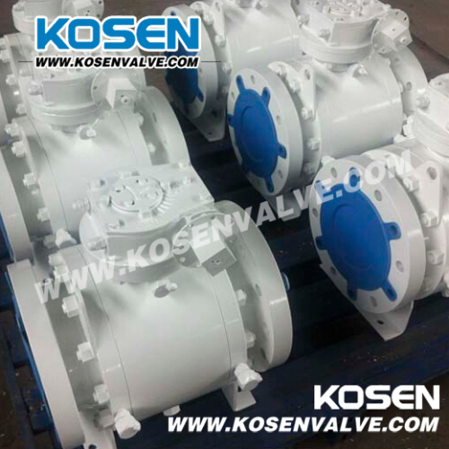 Gear Box Flanged Trunnion Ball Valves (q347f), High Quality Gear