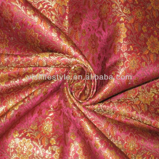 polyester brocaded upholstery fabrics for curtain ,cushion or garment
