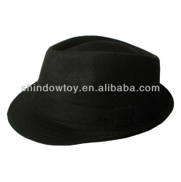 Fashion Trilby Fedora hat. Black fedora hat, Cotton / polyester fedora hat