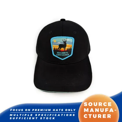 Deer Wilderness Patch Mesh Trucker Baseball Caps