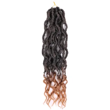 24inch Goddess Faux Locs Crochet Hair with Curly Ends Synthetic Goddess Locs Hair Extensions Faux Locs Crochet Wavy Hair