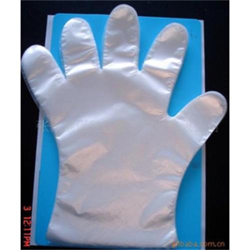 Guantes con película de inspección de polietileno