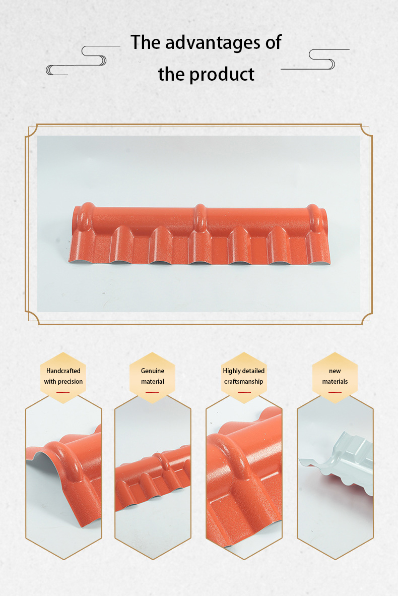 Details of Main Ridge Tile fitting for Roofing sheet