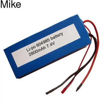 rechargeable Lithium polymer battery 604985 with 7.4V 2800mAh
