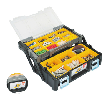 Professional Portable Plastic Tool Box with Transparent Top Cover - 18 Inch by MEIJIA, NingBo Factory