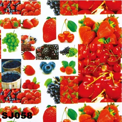 fruite design waterproof red hotel tablecloth