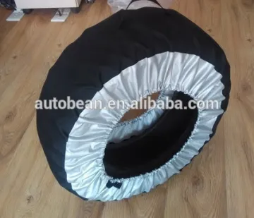 600D black with 150D silver shield tire cover for single tire storage