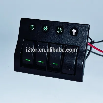 Waterproof 4 Gang LED carling Rocker Switch Panel
