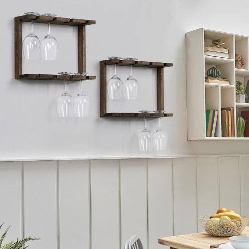 Wall Mounted Wine Glass Rack for Home