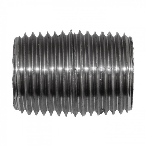 Steel Close Nipple Black