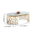 Gold Stainless Steel Marble Top Luxury Coffee Table