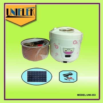 Hot DC Items 12V solar powered rice cooker 3L/4L/5L portable rice cooker for home