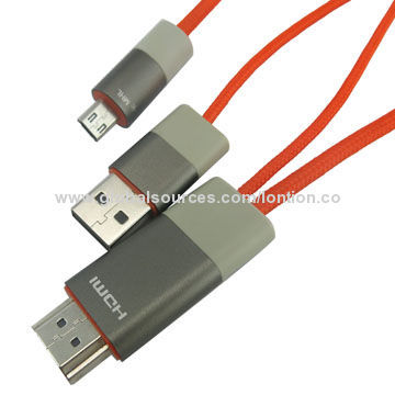 MHL Cable, Micro USB 11-pin to HDMI Female Adapter