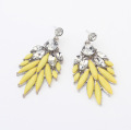 Giá rẻ trang sức thả Earrings nhựa rõ ràng tinh thể Hoa thả Bohemia Tassel bông tai thời trang cho phụ nữ pendant sỉ charms