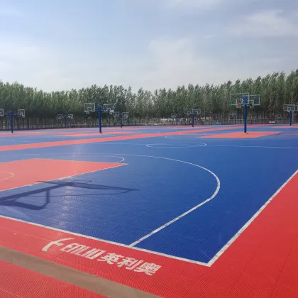 Outdoor multipurpose sports complex flooring