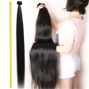 32 34 36 38 40 Inch Straight 100% Raw Indian Raw Remy Human Hair Extensions Women Long Hair Bundles