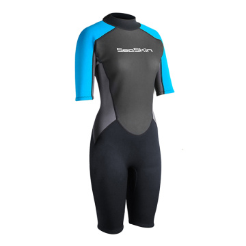 Seaskin Snorkel Springsuit met lange mouwen en rits aan de achterkant