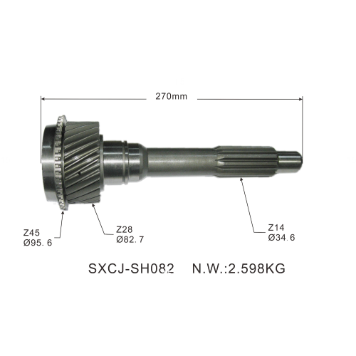 OEM 8972529241 TY-KE-24-27 8-97252-924-1 Auto Parts Input Transmission Gear Shaft 28 Teeth for ISUZU 4HG1