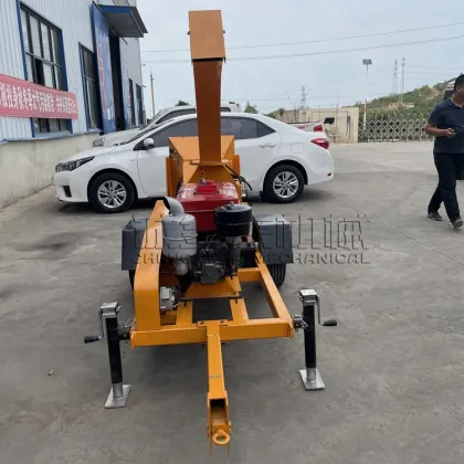 New 25 HP Mobile Diesel Engine Wood Chipper: Forestry Machinery and Wood Shredder Machine