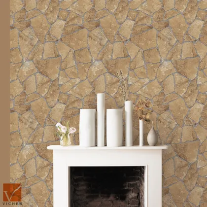 hot 3d stone art deco wallpaper washable pvc wallcoverings
