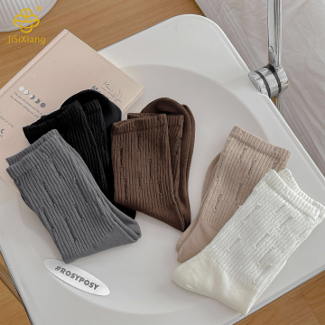 한국 버전 홀 양말하라 주쿠 스타일 미드 튜브 양말