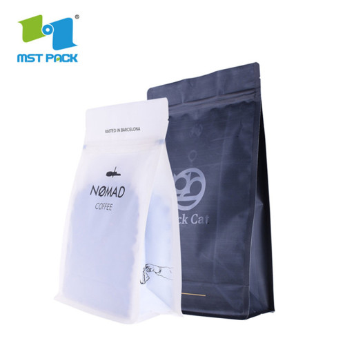 OEM Whey Protein Powder Packaging Side Gusset Coffee Kraft Paper Bag