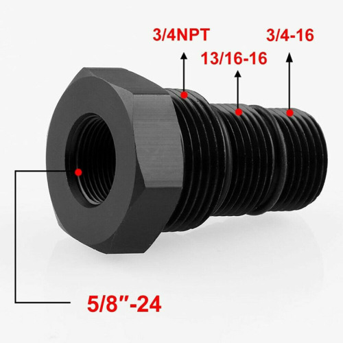 Черный алюминиевый автомобильный масло Filte Thread Connector