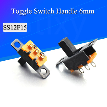 20pcs 50V 0.5A Mini Size Black SPDT Slide Switch for DIY Power Electronic Projects SS12F15 ON-OFF Toggle Switch Handle 6mm