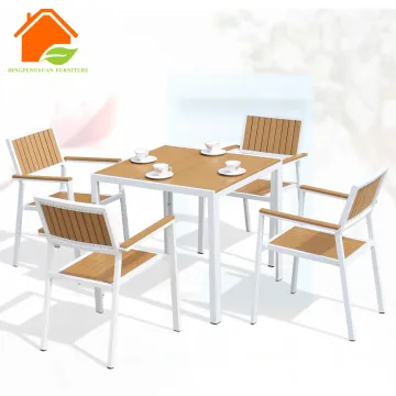 Modern Outdoor Dining Set: Aluminum Table and Chair for Hotel & Garden