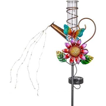 Solar Butterfly Rain Gauges with Glass Tube