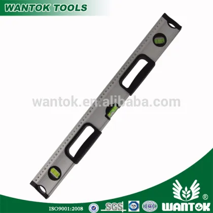 Silver anodized surface spirit level aluminum spirit level