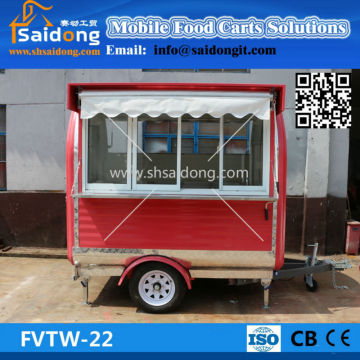 Mobile Snack Food Vending Cart/ Coffee Cart Trailer/ Mobile BBQ vending trailer For Price