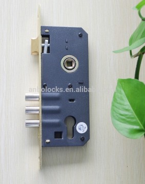 45x85mm mortise lock with 3 anti-saw round bolt