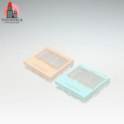 Transparent Eyeshadow Palette with Brush Set - Cheap Price Cosmetics Box