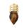 Ampoule de lampe naturelle Gemstone Tiger Eye Pendentif plaqué or