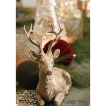 Indoor Decor With Resin Material Christmas Reindeer Indoor Decor Standing Holiday Animal Manufactory