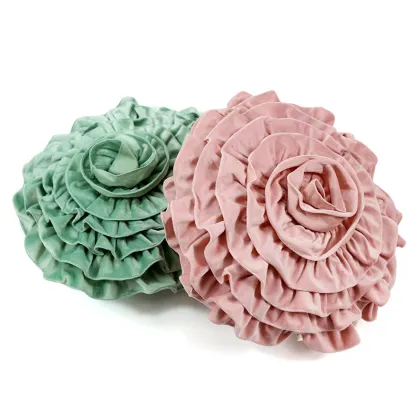 Wholesale Luxury 3D Rose Plush Velvet Cushion Covers for Sofa