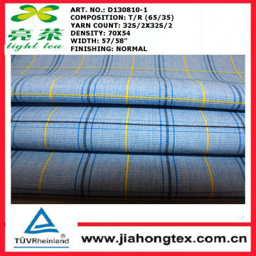 2014hot sale colourful check TR fabric for shirt making Poly/Rayon
