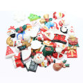 Wholesale Lot Christmas Cute Kawaii Flatback Resin Cabochons Assorted Resin Xmas Decoration Slime Charms Craft Holiday Cabs