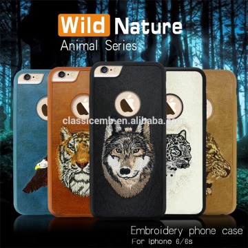 Hot sale nimmy embroidery animal design TPU phone case for iphone6 /6s