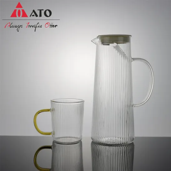 ATO Borosilicate Glass Water Decanter with Stainless Steel