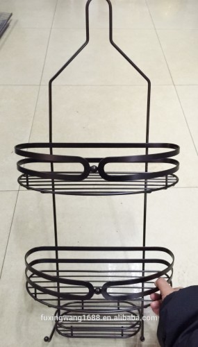 2 tiers adjustable Shower Caddy bathroom rack colour painting