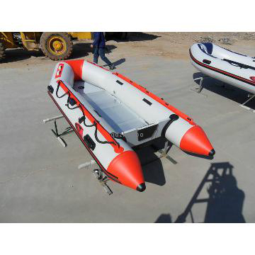 inflatable rubber sports boat with alumium floor