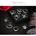 Vintage Knuckle Ring Set pour femmes filles Anneaux empilables Set creux fleurs sculptées